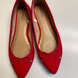 Merona red pointed flats size 7.5